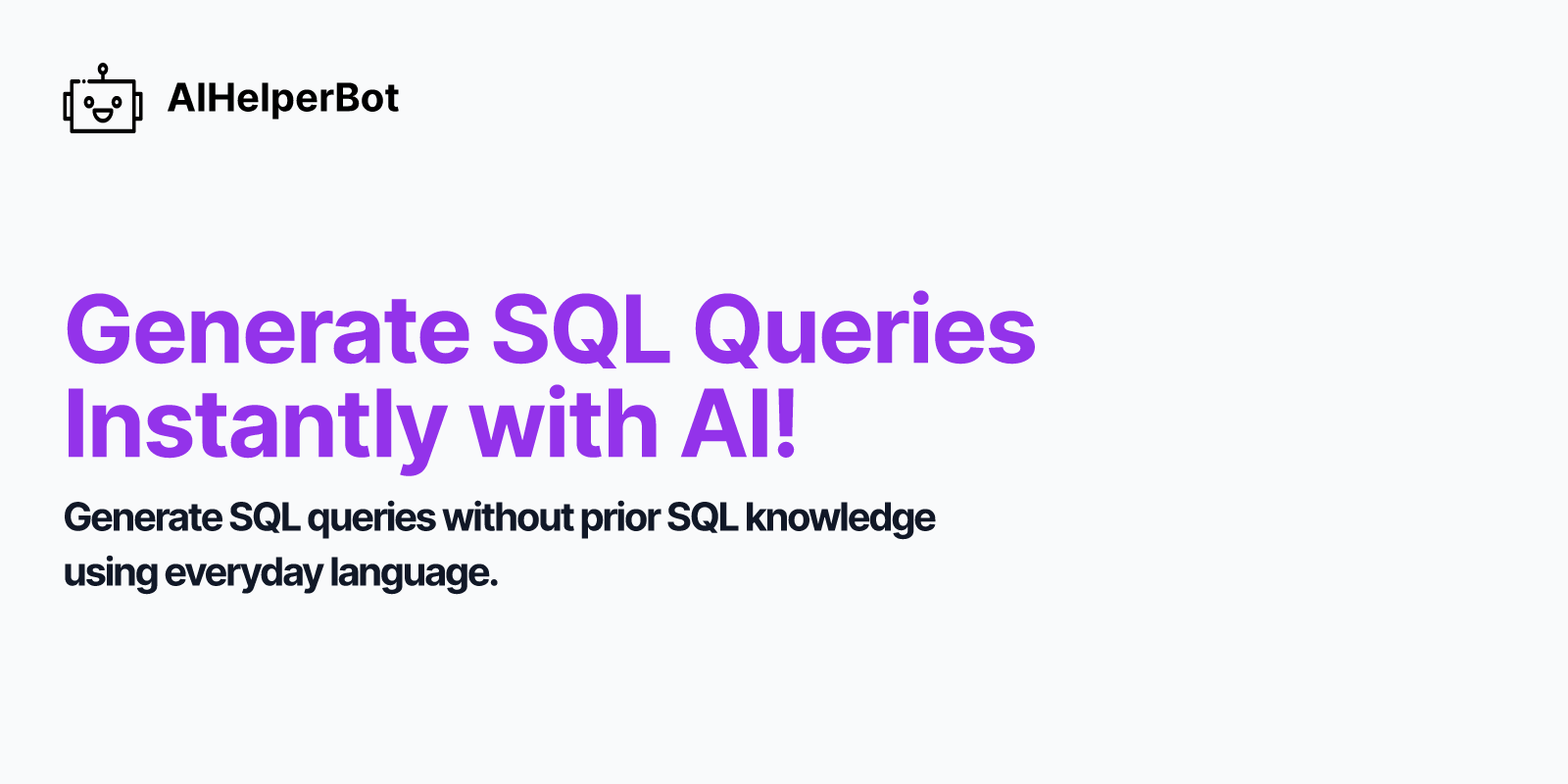 FREE AI SQL Query Generator